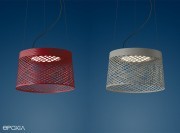Suspension Twiggy Grid rouge et blanc par Foscarini