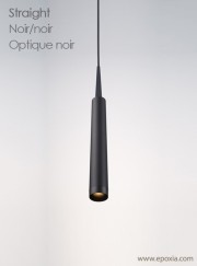 Suspension Straight noir luminaire design