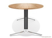 Table abattante ronde Temo pieds en T