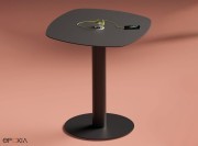 Table haute Power, pied haut sur socle 44 cm