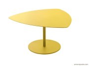 Table basse en acier verni jaune Kensho
