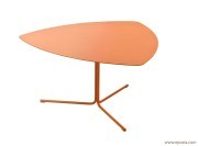 Table basse Kensho h.46 cm, finition acier verni orange