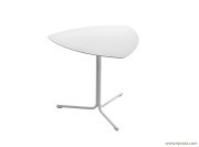 Table basse Kensho h.54 cm, finition acier verni blanc