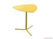 Table basse Kensho h.54 cm, finition acier verni jaune