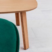 Table basse LTS System, plateau et piètement chêne