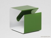 Table basse mobile line verte cube