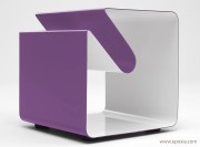 Table basse mobile line violet