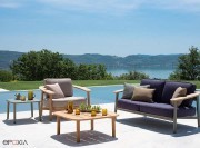 Table basse en bois Twins, pour terrasse et jardin