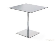 Table carrée base chromée Boom Round