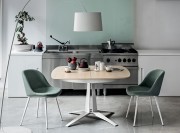 Table carrée extensible Link placage bois rouvre naturel