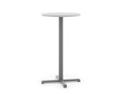 Table haute Riquadra ronde, plateau Stratifié blanc 60 cm