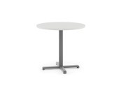 Table Riquadra ronde, plateau Stratifié blanc 80 cm