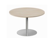 Table Rombia, plateau finition Chêne Fil Naturel, diamètre 120 cm