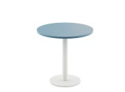 Table Rombia, plateau finition Cèdre Bleu, hauteur 73,5 cm