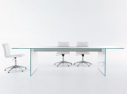 Table de réunion en verre Air Table de Gallotti Radice