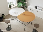 Table de réunion en "8", version haute