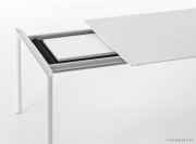 Table extensible en Fenix blanc Maki