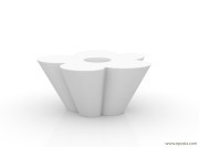 Table fleur polyéthylène blanc Agatha