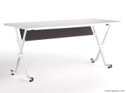 Table Folio blanche avec écran de séparation