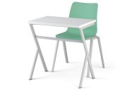 Table de formation TF01, 1 place, plateau stratifié blanc