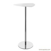 Table haute Kensho, pied chromé