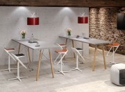 Table de réunion haute Atreo Wood