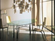 Table Lybra plateau verre trempé transparent
