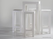 Ensemble table mange-debout extérieur Jut couleur blanche