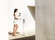 Table mange-debout avec plateau rabattable Mari-sol