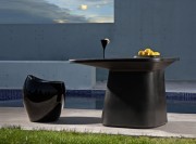 Table extérieur Noma opaque noir