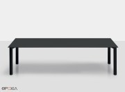 Table rectangulaire Bodoni, plateau Fenix NTM noir