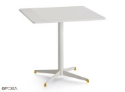 Table carrée de collectivité Tamaris blanche