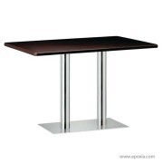 Table de restauration XT socle acier inox rectangle