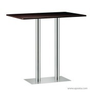 Table de restauration hauteur bar XT socle double pour grands plateaux