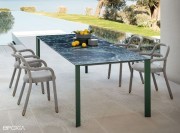 Table de réunion design Akashi, plateau céramique (non extensible)