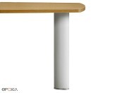 Table de réunion collection Fregate piètement blanc