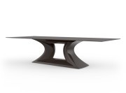 Table outdoor Rest de Vondom, plateau HPL noir bord noir.