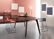 Table haute pour réunions dynamiques collection Rail 