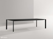 Table de réunion design Akashi, 300 x 120 cm, plateau Fenix noir