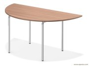Table pliante demi-cercle Lacrosse I pieds arche arrondie
