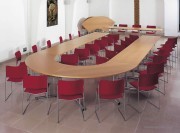 Table de réunion pliante collection Tempest bois naturel 