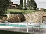 Table de réunion aluminium Radice usage extérieur
