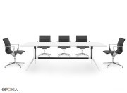 Table de réunion HPL, réglable en hauteur Notable