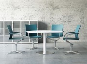 Table ronde Alfa pied inox