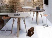 Table de réunion ronde Atreo Wood