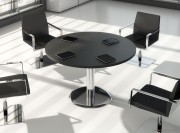 Table de réunion ronde Oxygène finition Synchron
