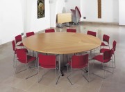 Table de réunion pliante collection Tempest bois naturel 