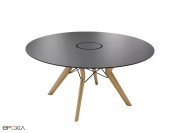 Table ronde Tribu plateau Fenix avec top access assorti