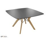 Table carrée Tribu plateau Fenix, avec coins arrondis