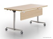 Table de réunion collection Tangup chêne avec voile de fond chêne